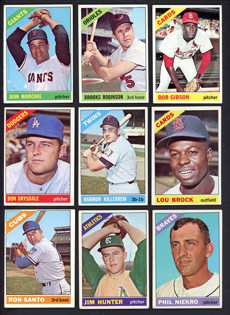 1966 Topps Set Lot 495 Diff VG-EX/EX Gibson Killebrew Marichal 543451