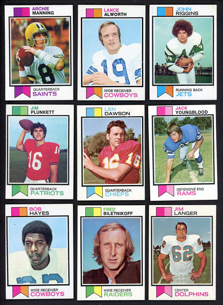 1973 Topps Set Lot 508 Diff EX Manning Alworth Riggins 543452