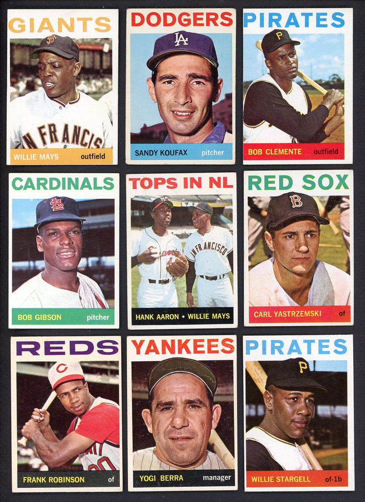 1964 Topps Set Lot 560 Diff Mid Grade Clemente Mays Koufax 543454
