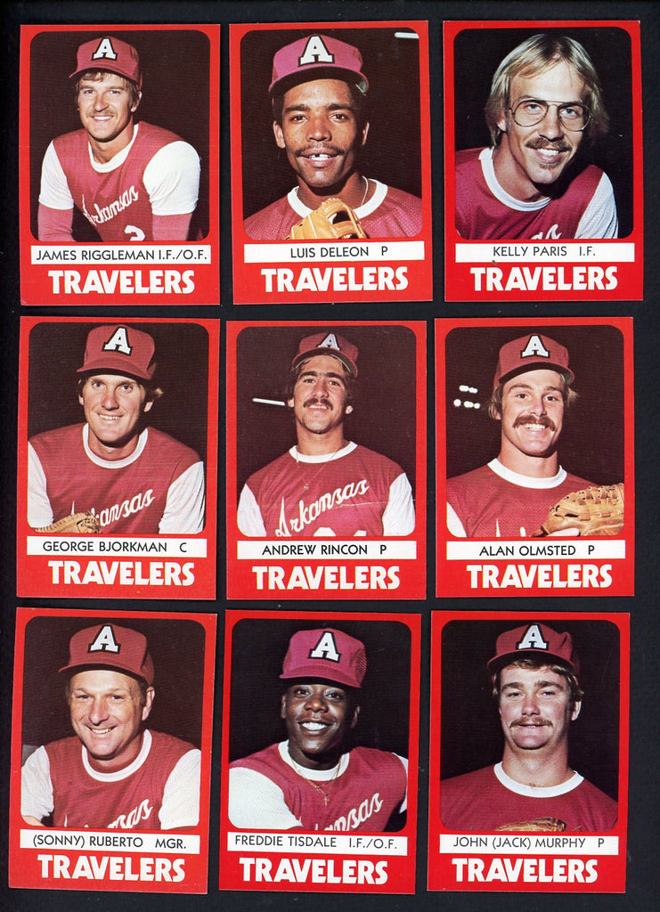 1980 TCMA Arkansas Travelers Complete Set Jim Riggleman 543457