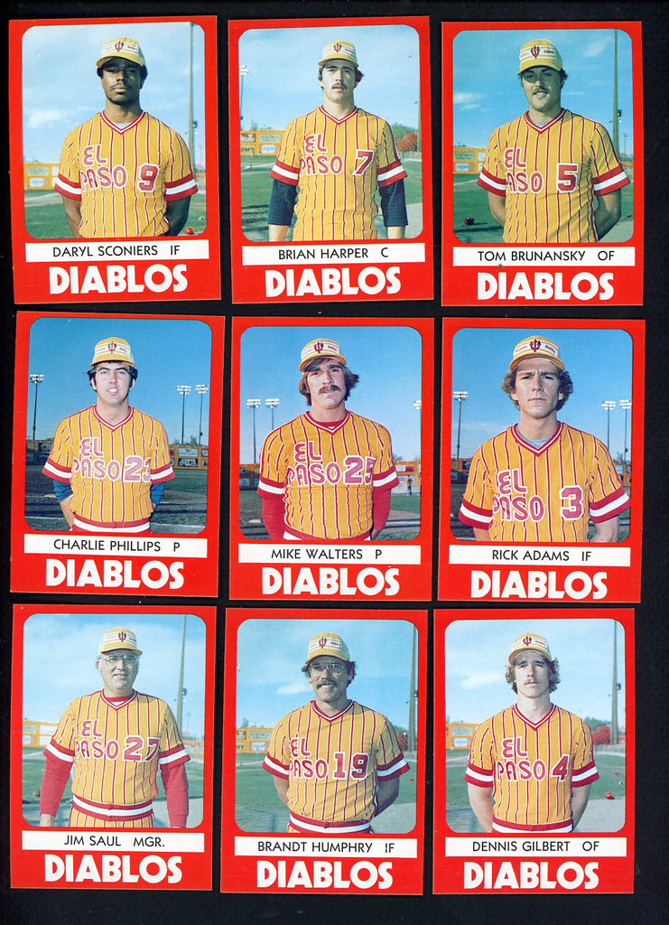 1980 TCMA El Paso Diablos Complete Set Tom Brunansky 543458