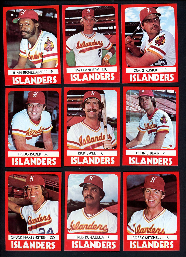 1980 TCMA Hawaii Islanders Complete Set Tim Flannery 543459