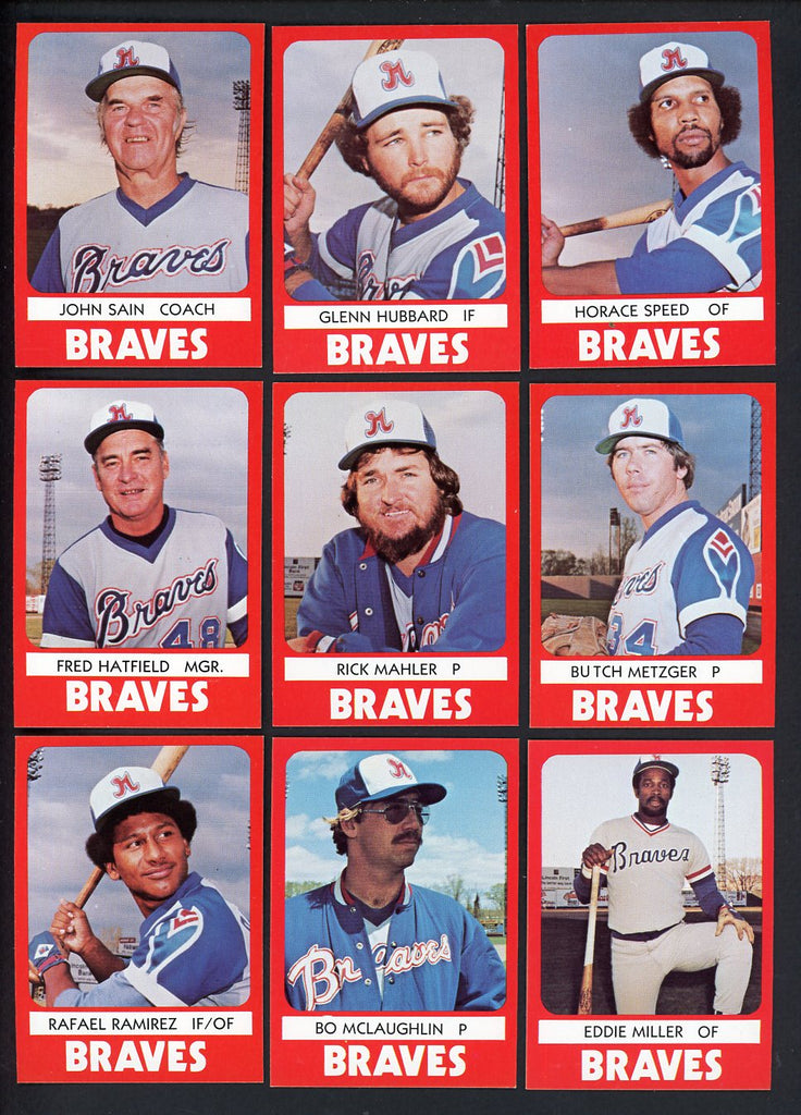 1980 TCMA Richmond Braves Complete Set Johnny Sain 543461