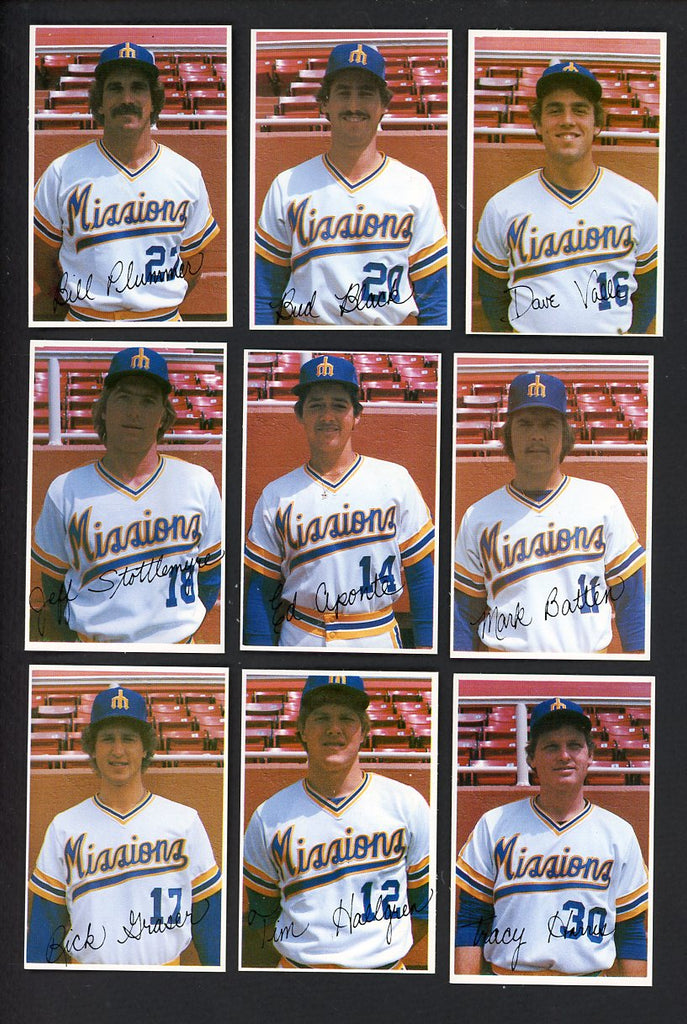 1980 Jack in the Box San Jose Missions Complete Set Bud Black 543463