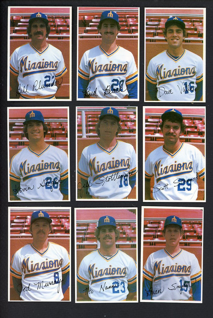 1980 Jack in the Box San Jose Missions Complete Set Bud Black 543464