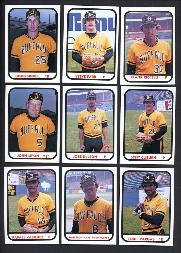 1981 TCMA Buffalo Bisons Complete Set Johnny Lipon 543470