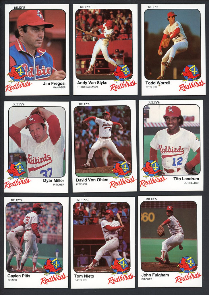 1981 Riley's Louisville Redbirds Complete Set Andy Van Slyke 543475