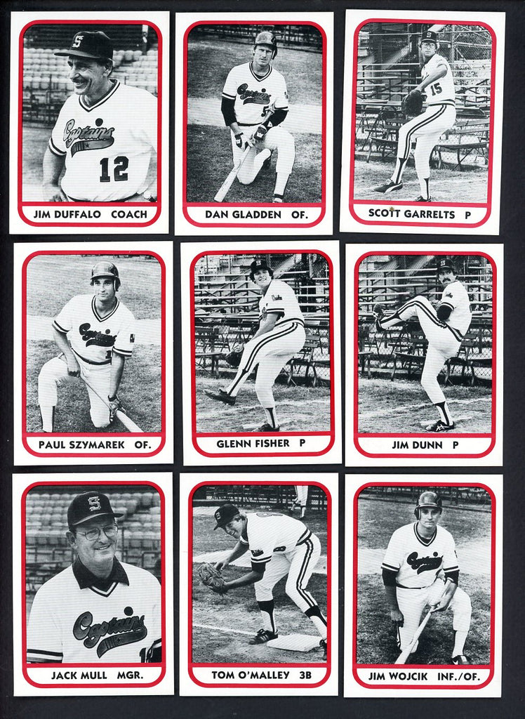 1981 TCMA Shreveport Captains Complete Set Danny Gladden 543477