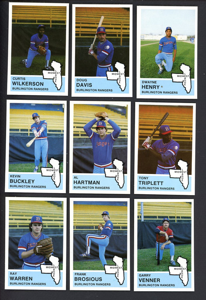 1982 Fritsch Burlington Rangers Complete Set Doug Davis 543488