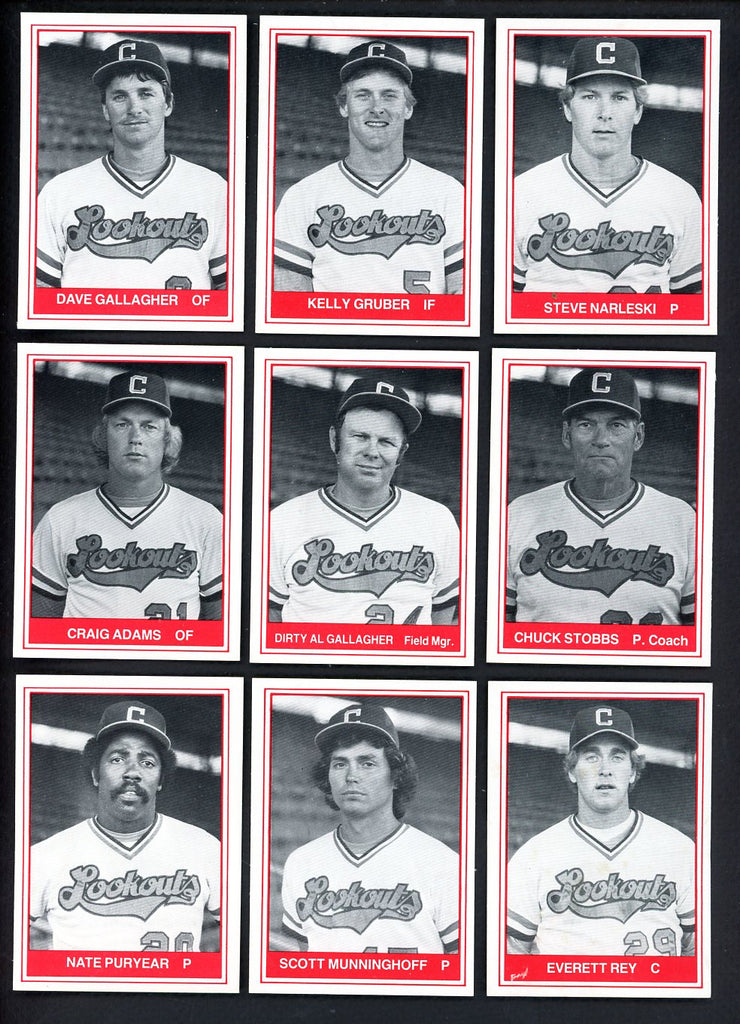 1982 TCMA Chattanooga Lookouts Complete Set Kelly Gruber 543492