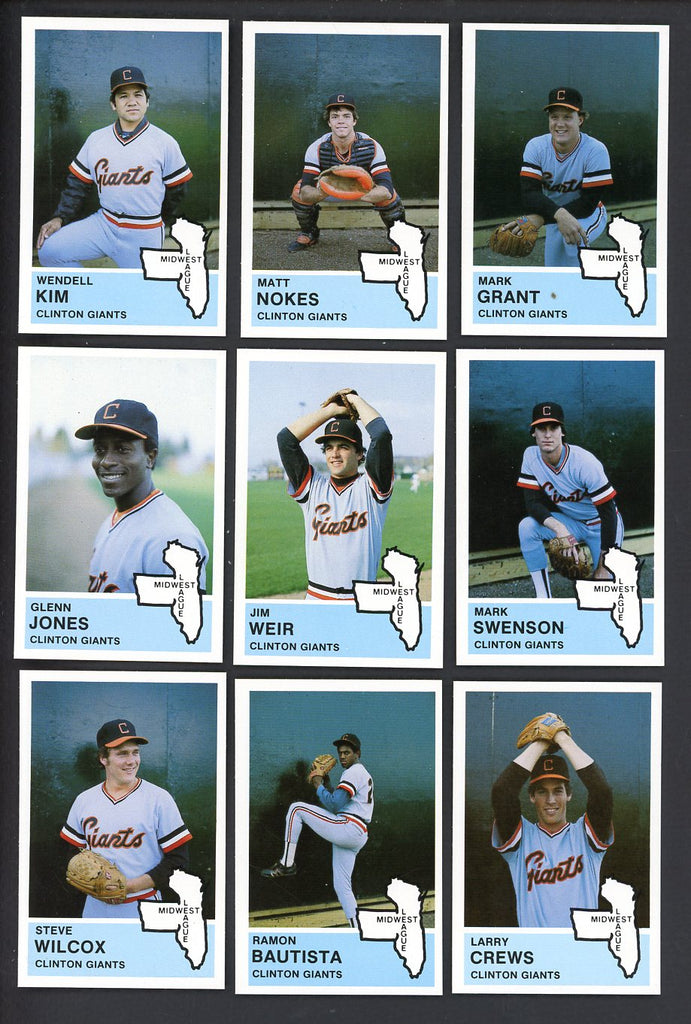 1982 Fritsch Clinton Giants Complete Set Matt Nokes 543493