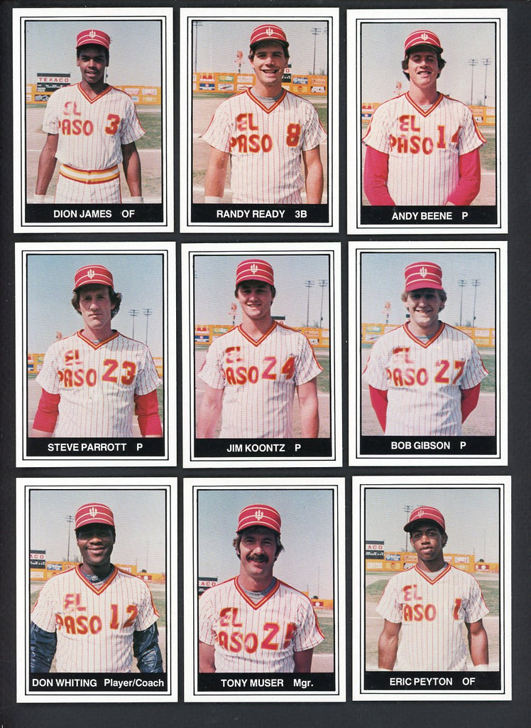 1982 TCMA El Paso Diablos Complete Set Dion James 543499