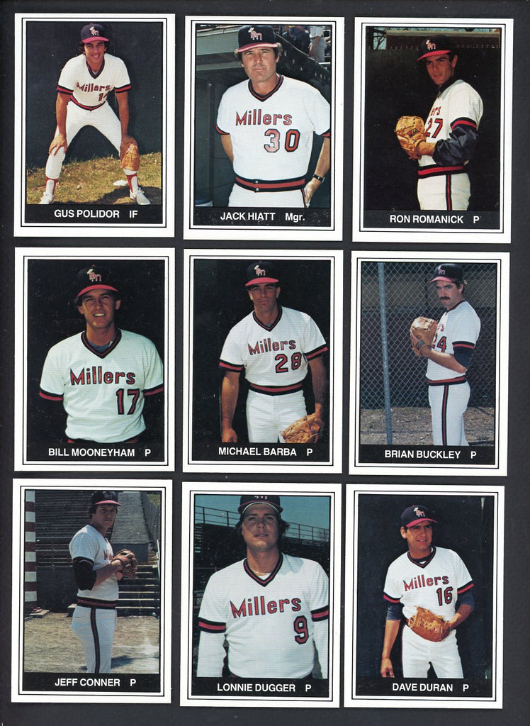 1982 TCMA Holyoke Millers Complete Set Jack Hiatt 543503