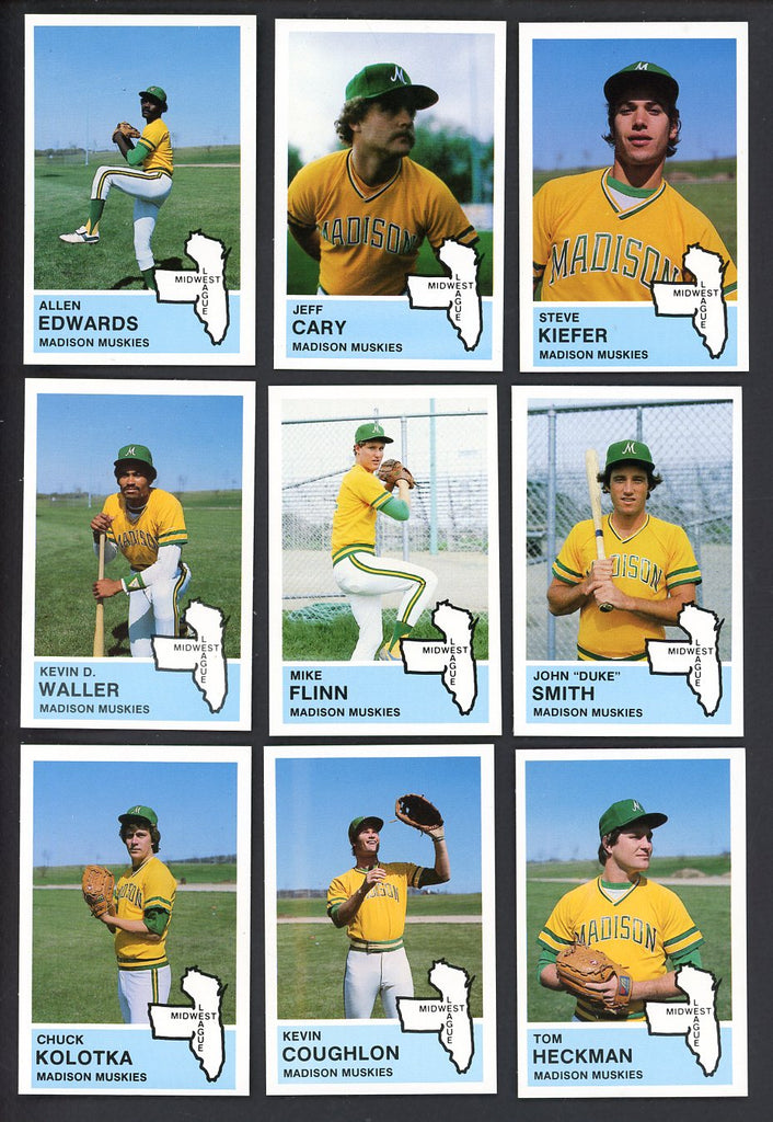 1982 Fritsch Madison Muskies Complete Set Allen Edwards 543510