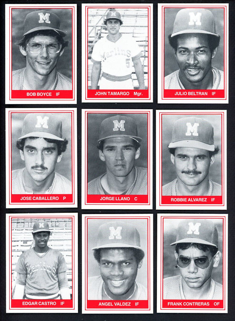 1982 TCMA Miami Marlins Complete Set John Tamargo 543511