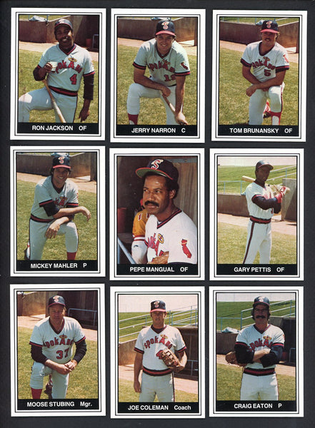 1982 TCMA Spokane Indians Complete Set Tom Brunansky 543520