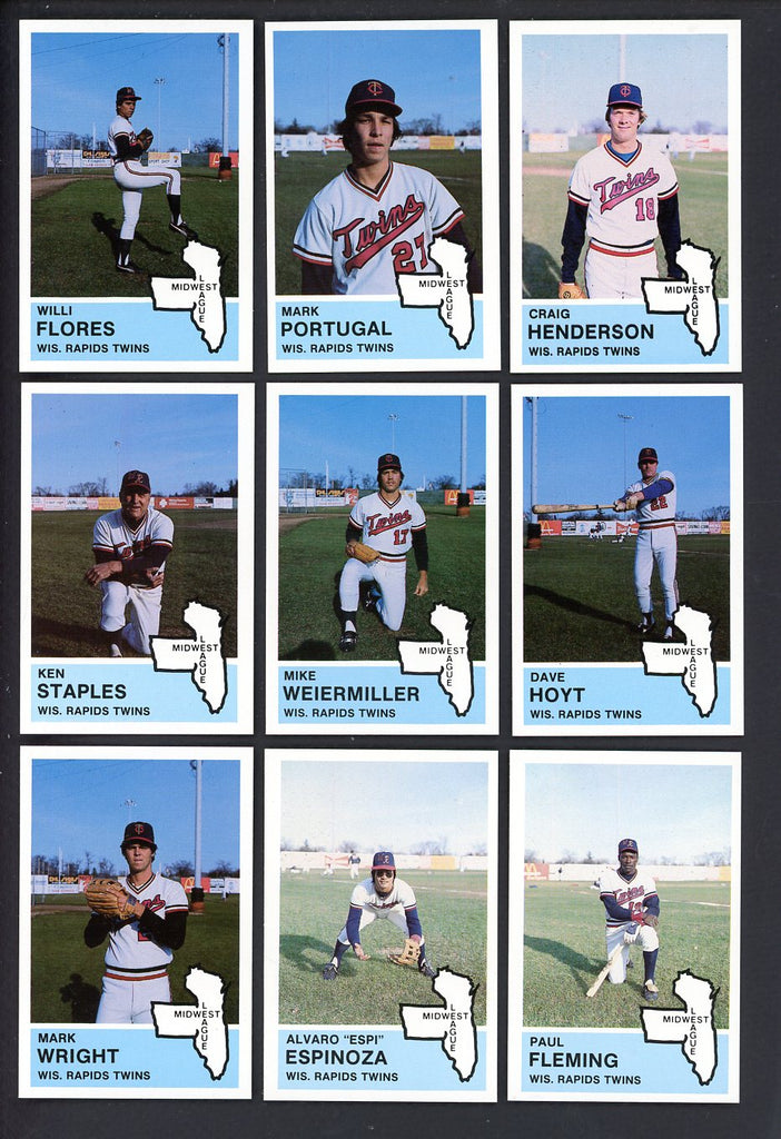 1982 Fritsch Wisconsin Rapids Twins Complete Set Mark Portugal 543534