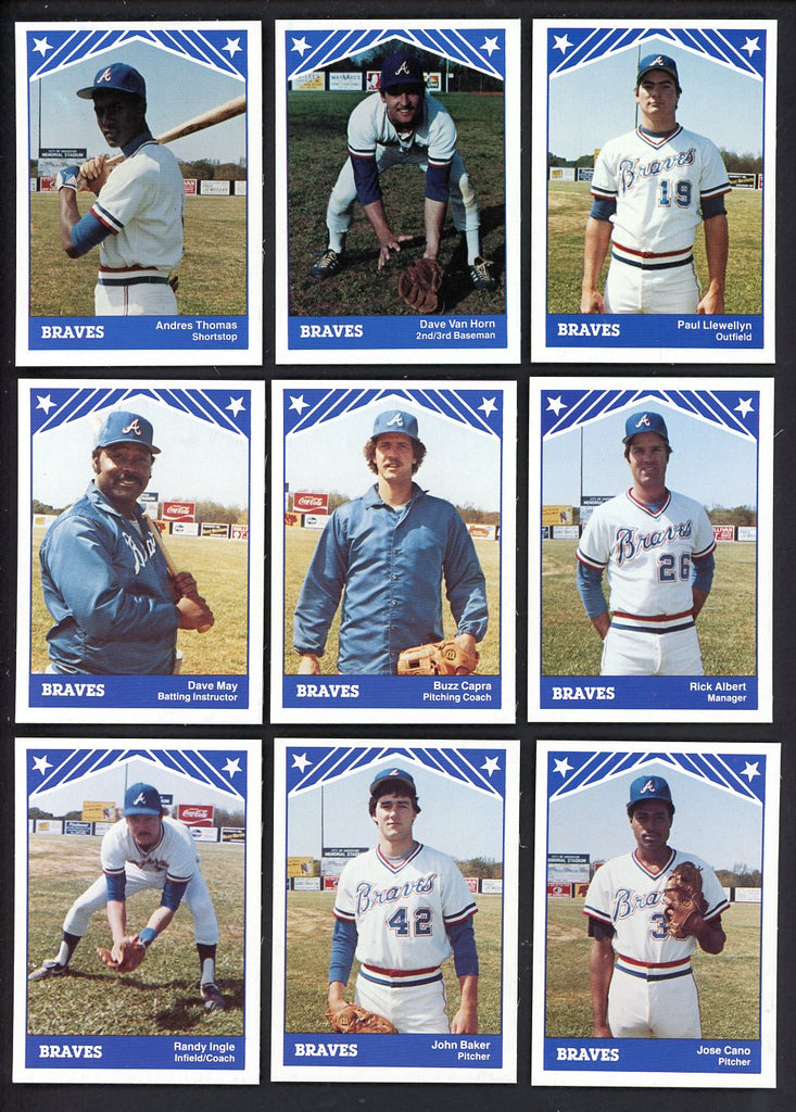 1983 TCMA Anderson Braves Complete Set Andres Thomas 543535