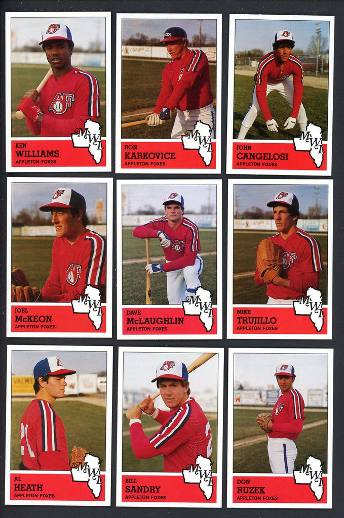 1983 Fritsch Appleton Foxes Complete Set Ron Karkovice 543536