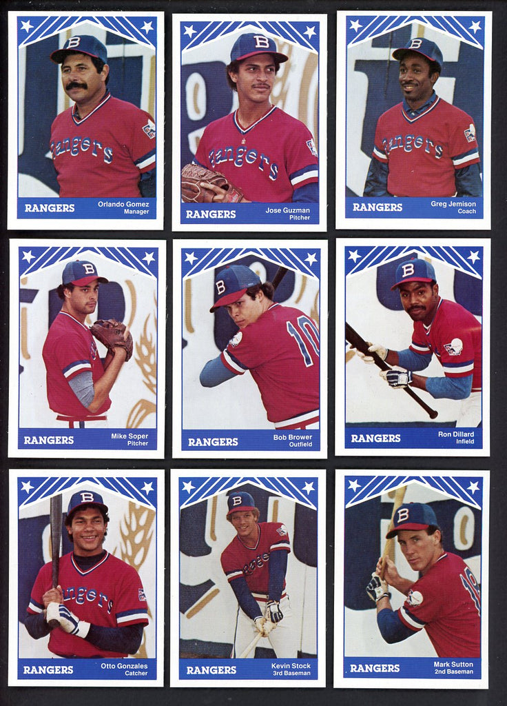 1983 TCMA Burlington Rangers Complete Set Jose Guzman 543540