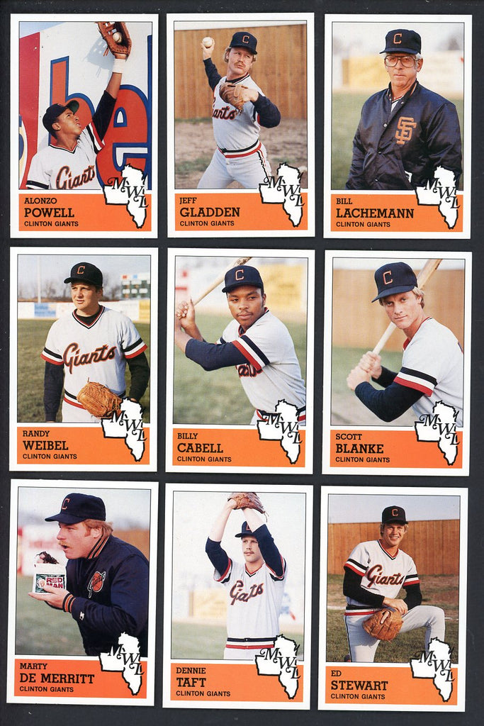 1983 Fritsch Clinton Giants Complete Set Alonzo Powell 543544
