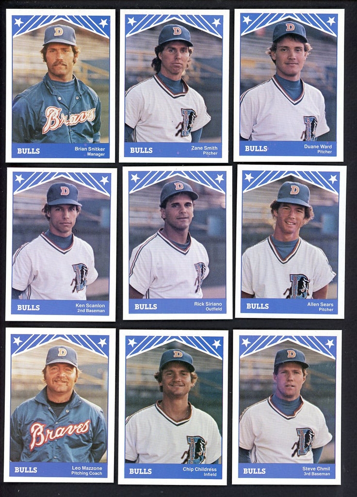 1983 TCMA Durham Bulls Complete Set Zane Smith 543546
