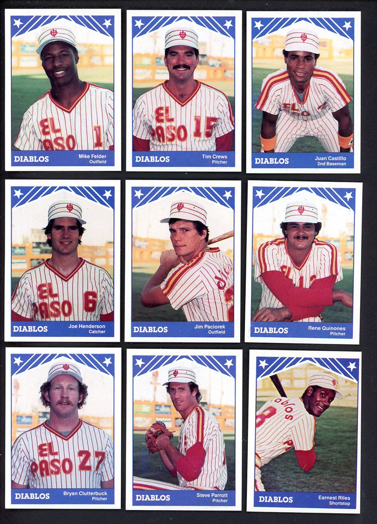 1983 TCMA El Paso Diablos Complete Set Ernie Riles 543547