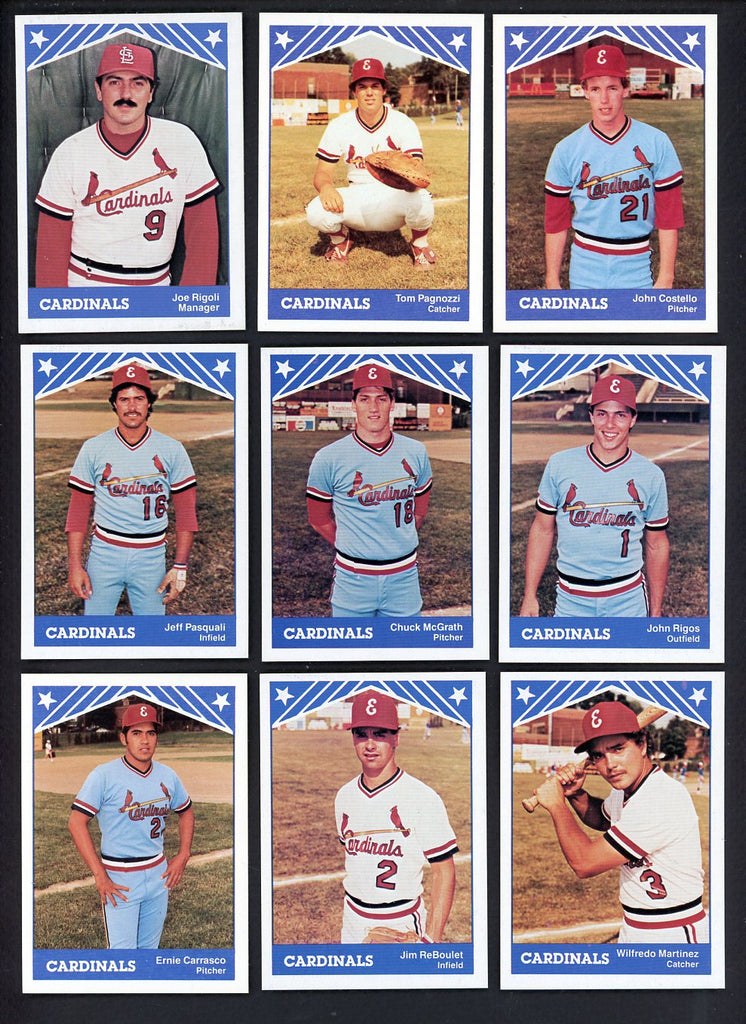 1983 TCMA Erie Cardinals Complete Set Tom Pagnozzi 543548