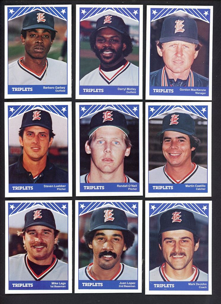 1983 TCMA Evansville Triplets Complete Set Darryl Motley 543549