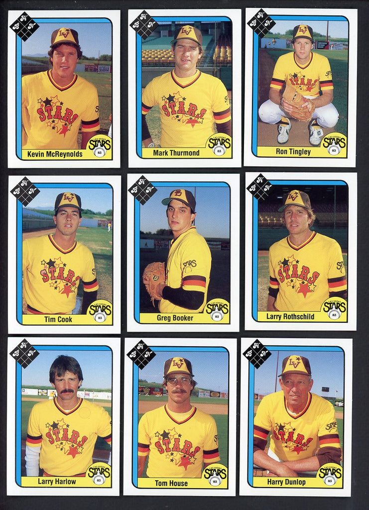 1983 BB Hobby News Las Vegas Stars Complete Set Kevin McReynolds 543554