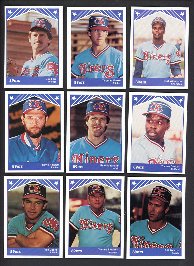 1983 TCMA Oklahoma City 89ers Complete Set Tom Henke 543559