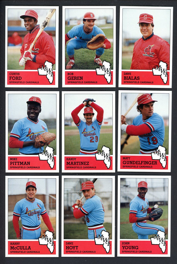 1983 Fritsch Springfield Cardinals Complete Set Bob Geren 543565