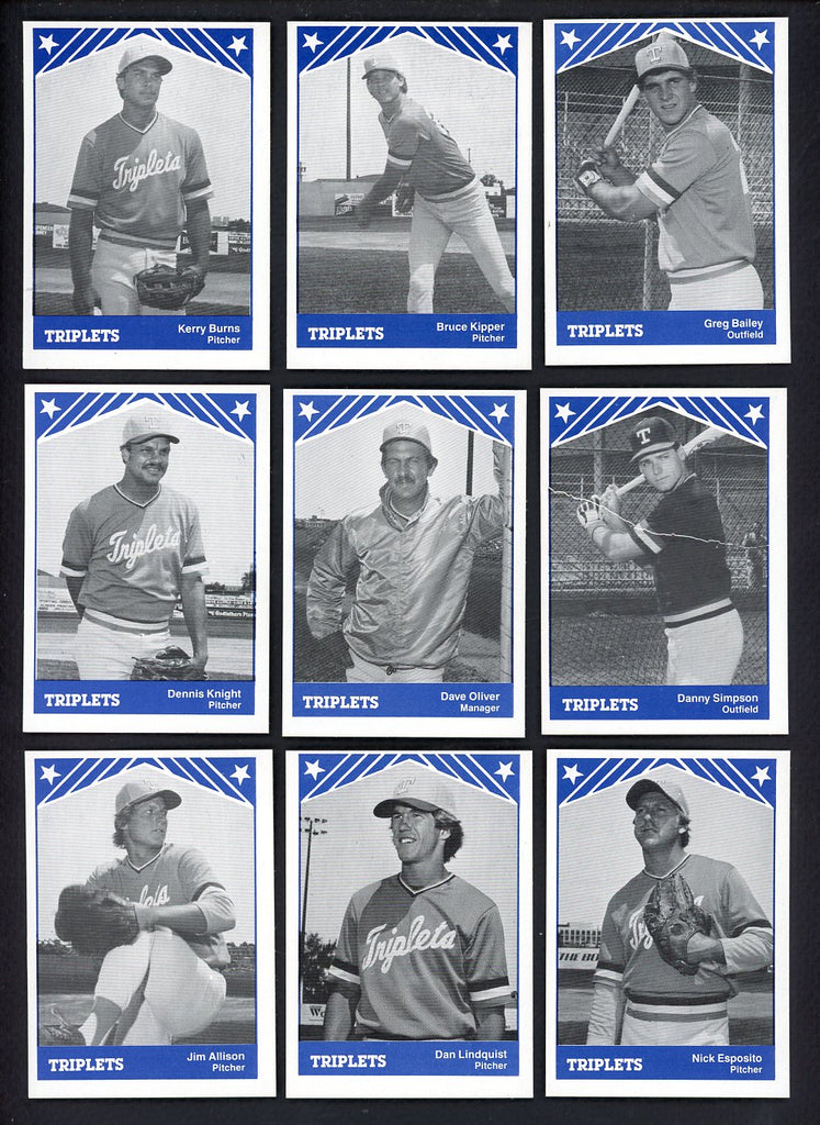 1983 TCMA Tri Cities Triplets Complete Set Kerry Burns 543569