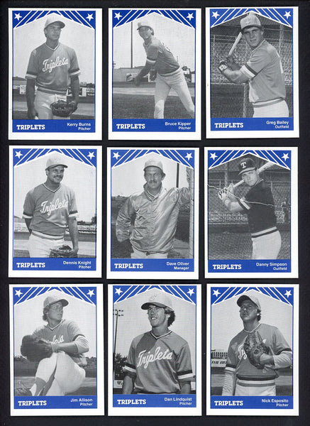 1983 TCMA Tri Cities Triplets Complete Set Kerry Burns 543569