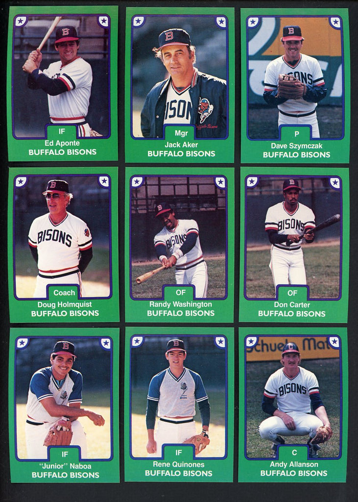 1984 TCMA Buffalo Bisons Complete Set Jack Aker 543578