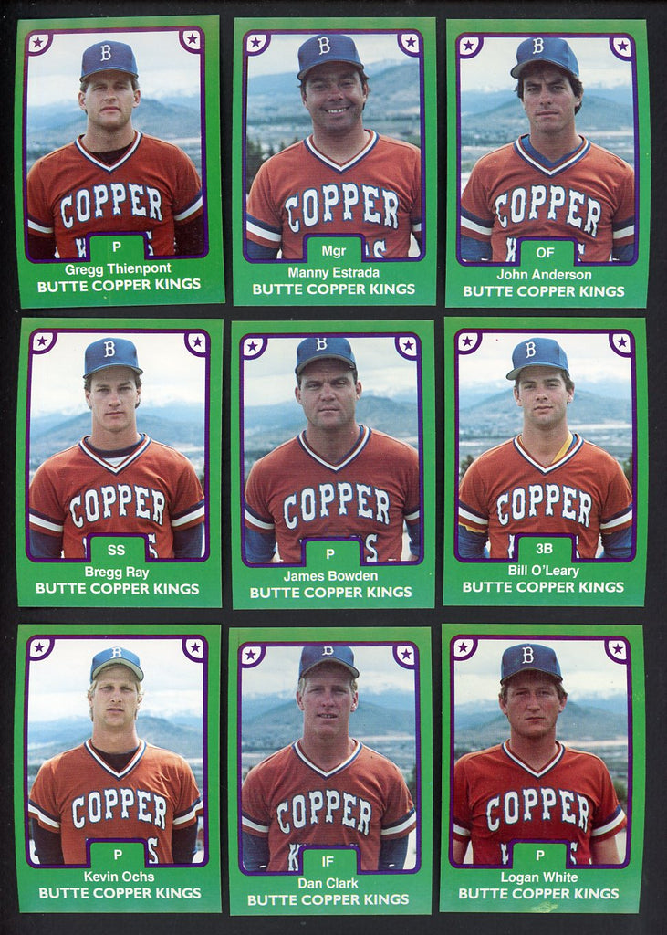 1984 TCMA Butte Copper Kings Complete Set Manny Estrada 543579