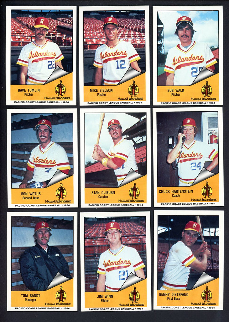 1984 Cramer Hawaii Islanders Complete Set Mike Bielecki 543587