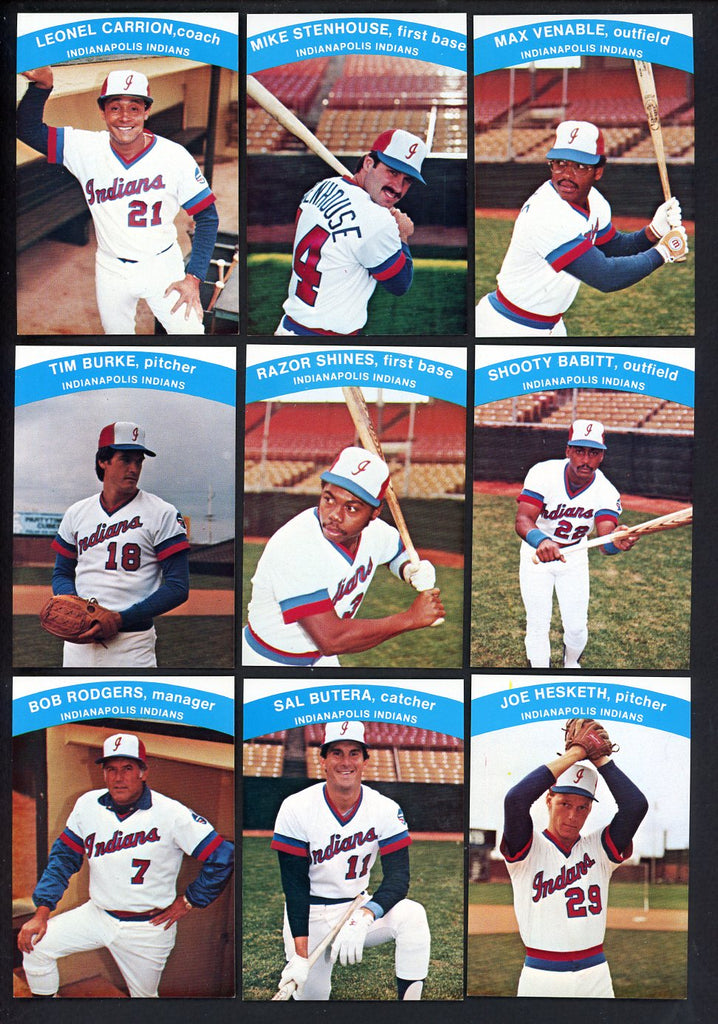 1984 Team Issue Indianapolis Indians Complete Set Bob Rodgers 543588