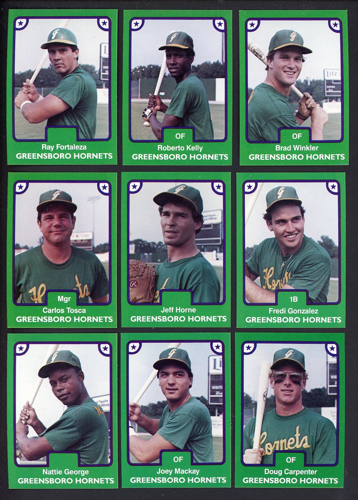 1984 TCMA Greensboro Hornets Complete Set Roberto Kelly 543590