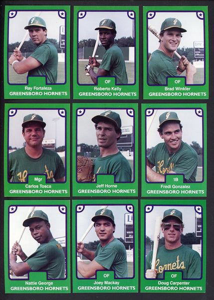 1984 TCMA Greensboro Hornets Complete Set Roberto Kelly 543590
