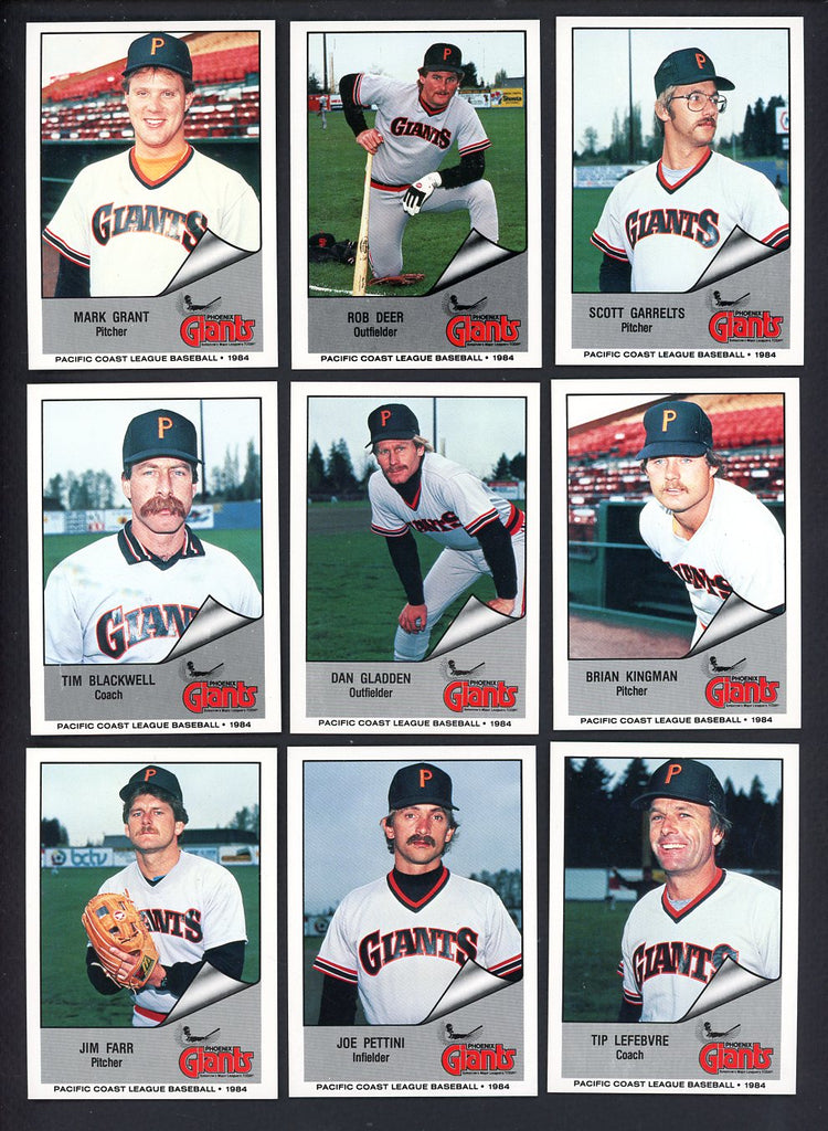 1984 Cramer Phoenix Giants Complete Set Rob Deer 543598