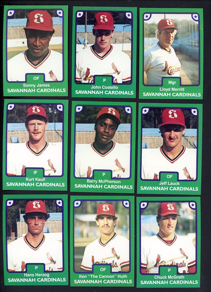 1984 TCMA Savannah Cardinals Complete Set John Costello 543603