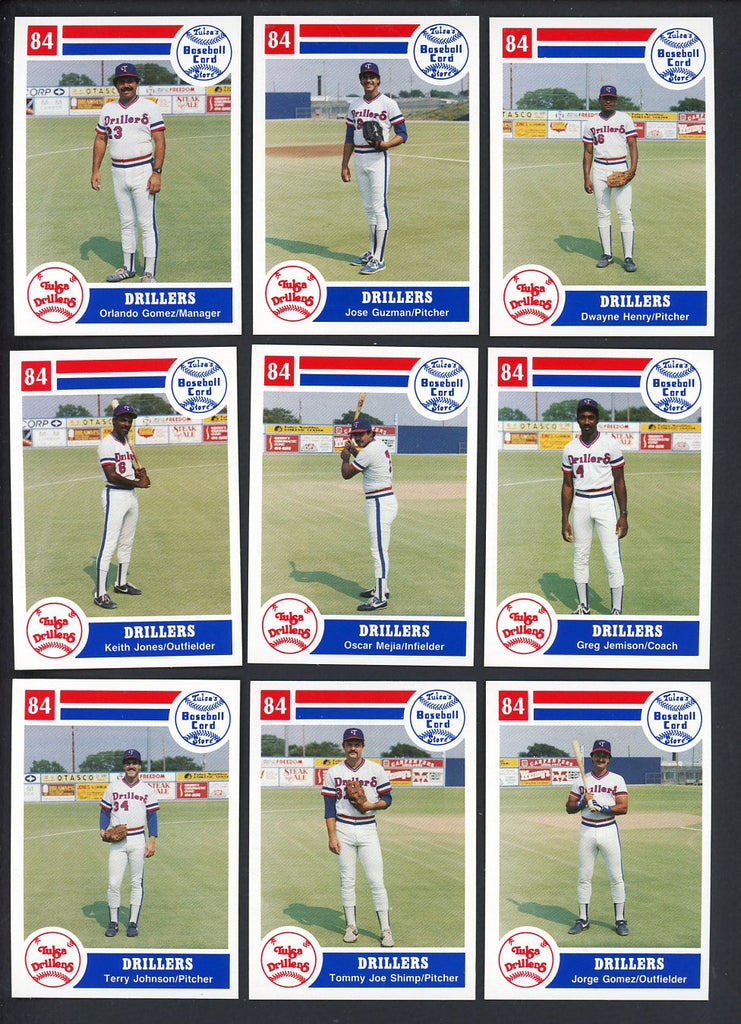 1984 Team Issue Tulsa Drillers Complete Set Jose Guzman 543607