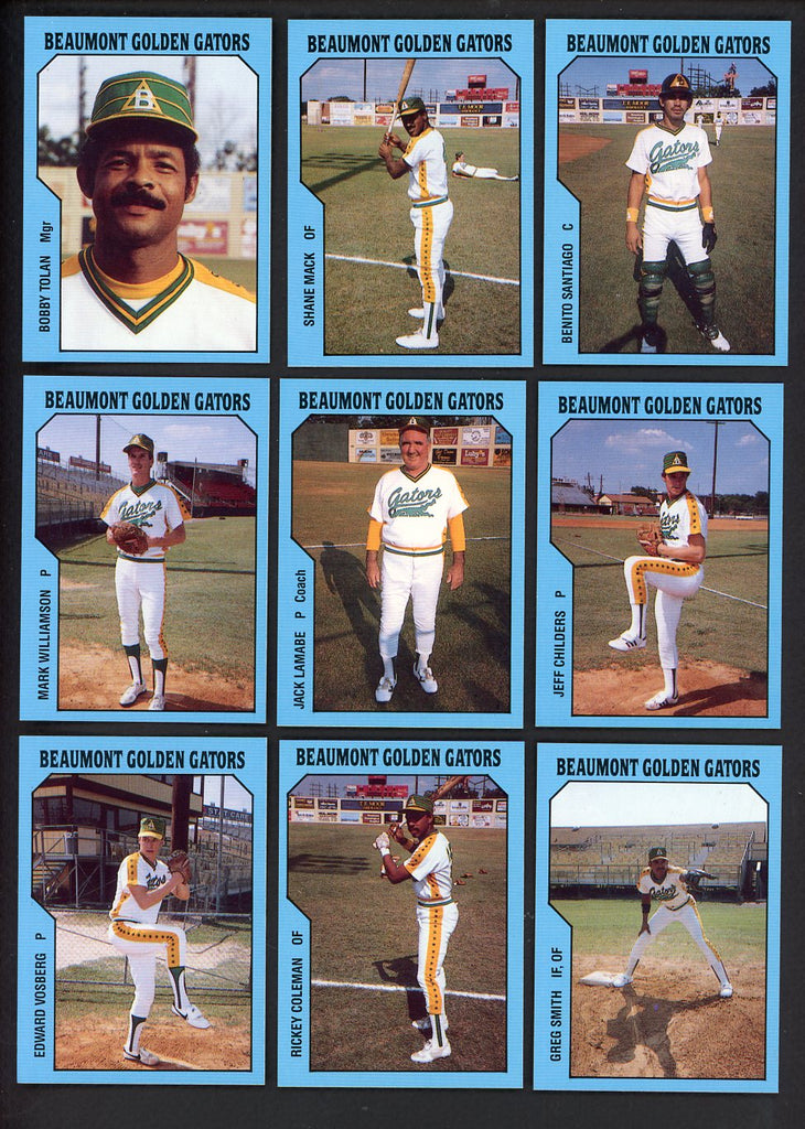 1985 TCMA Beaumont Golden Gators Complete Set Shane Mack 543611