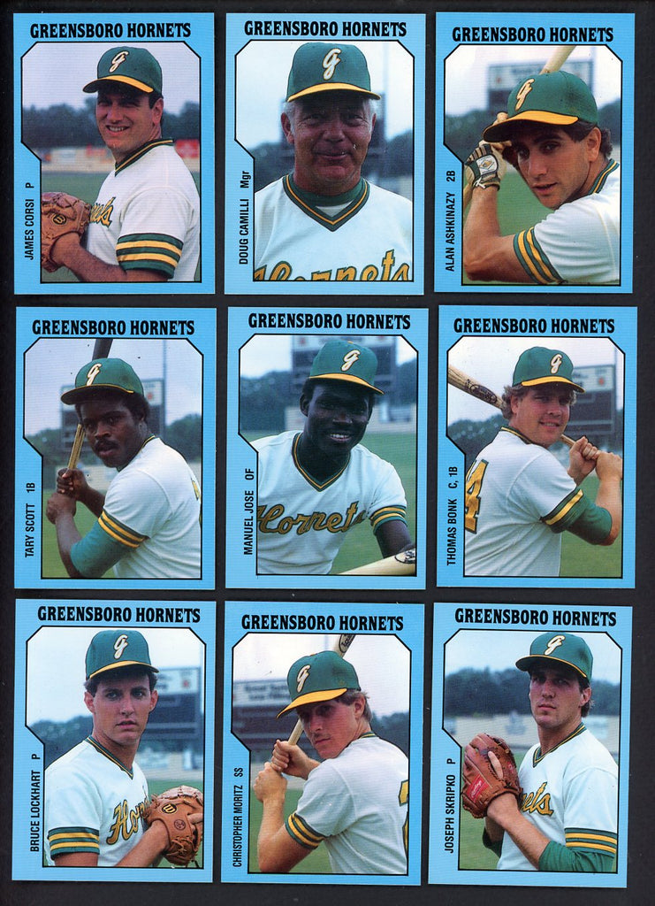 1985 TCMA Greensboro Hornets Complete Set Doug Camilli 543621