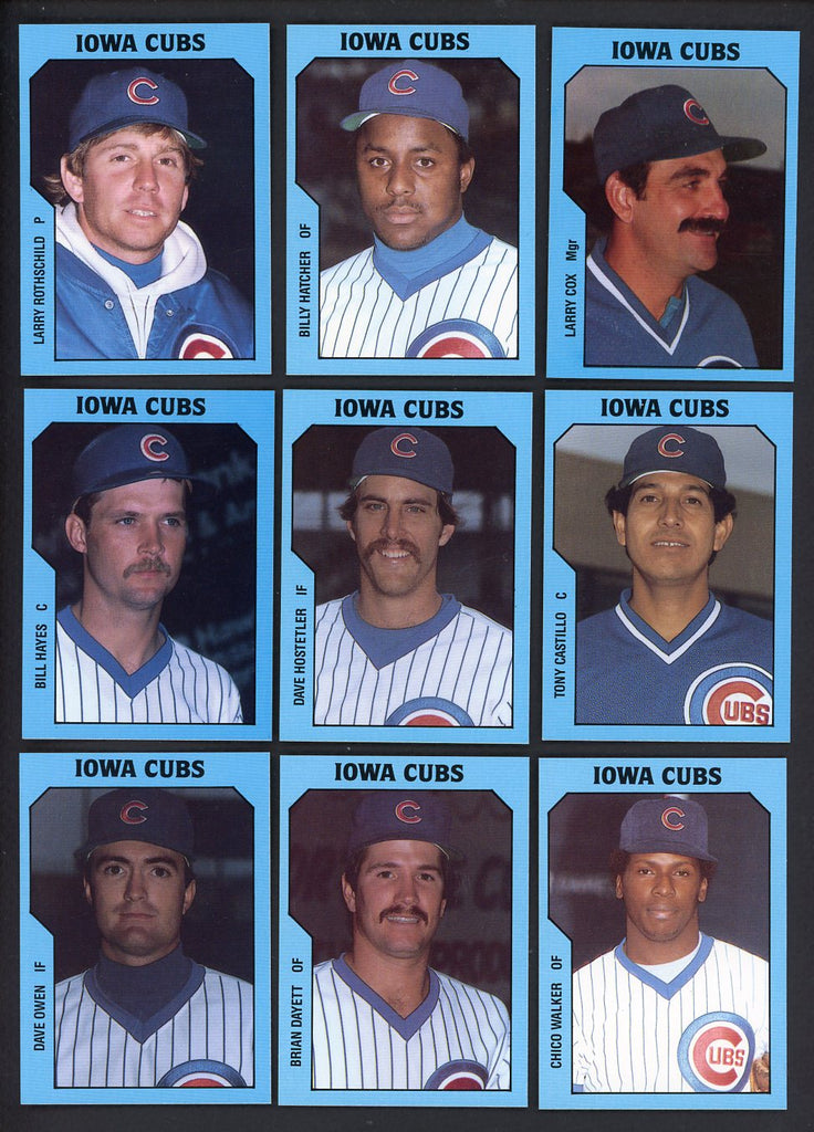 1985 TCMA Iowa Cubs Complete Set Billy Hatcher 543626