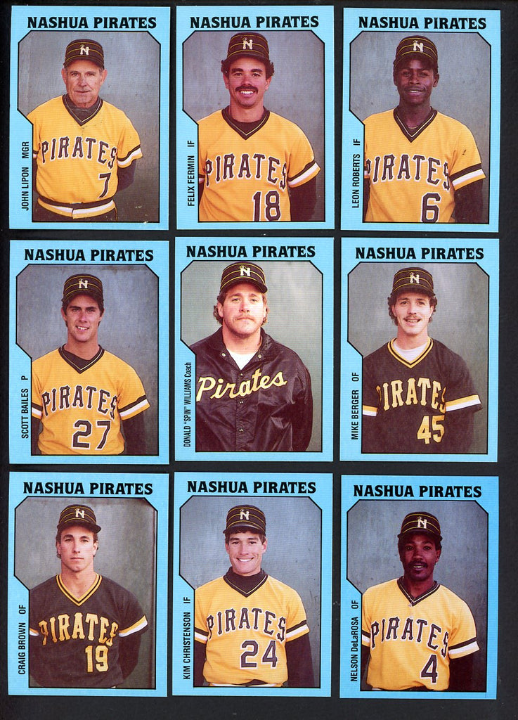 1985 TCMA Nashua Pirates Complete Set Felix Fermin 543636