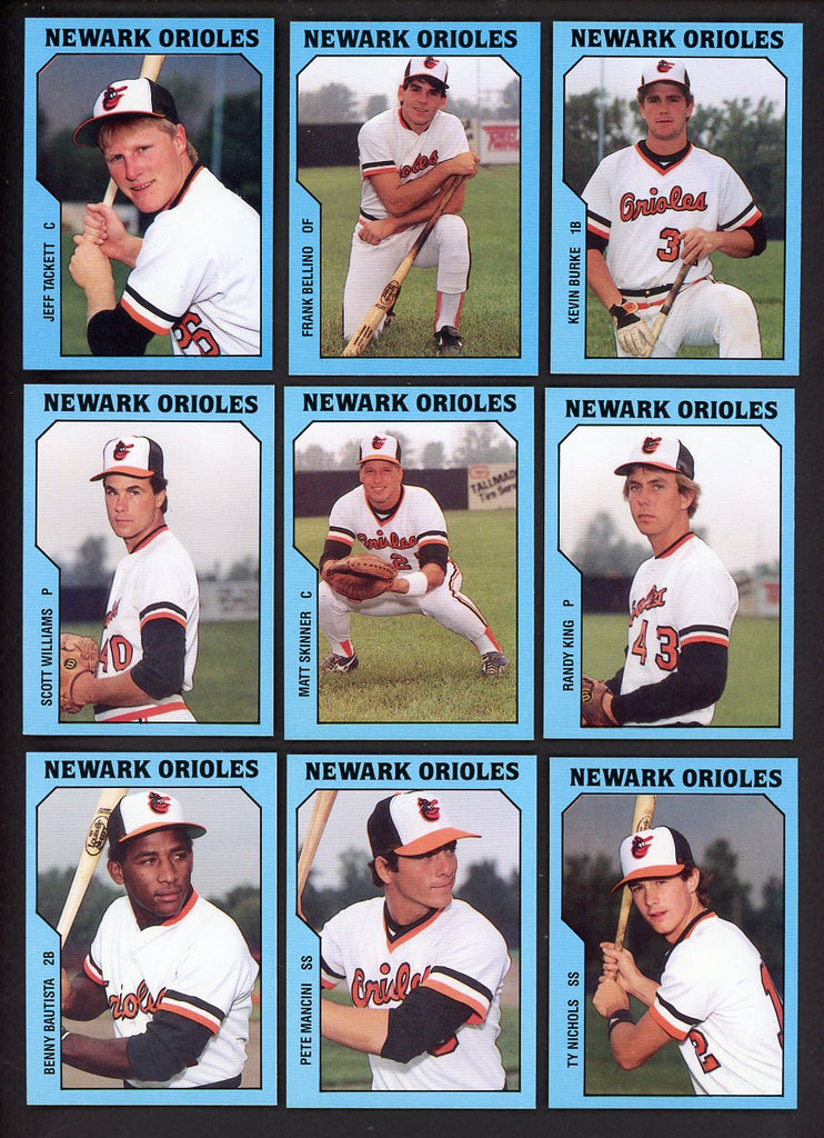 1985 TCMA Newark Orioles Complete Set Jeff Tackett 543638