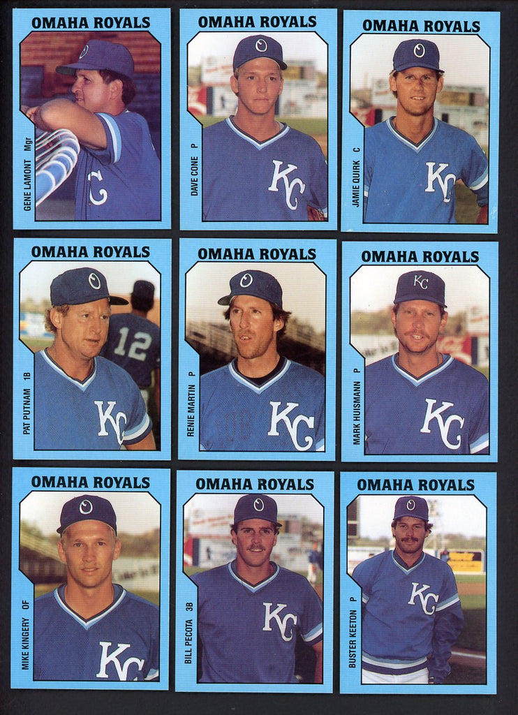 1985 TCMA Omaha Royals Complete Set David Cone 543639