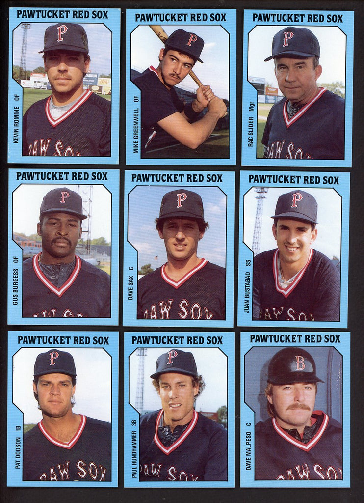 1985 TCMA Pawtucket Red Sox Complete Set Mike Greenwell 543642